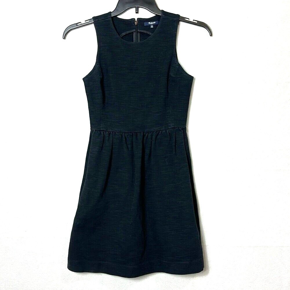Madewell Sleeveless Swing Dress Womens Size XS Black‎